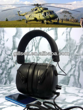 Airport audio input electronic earmuff