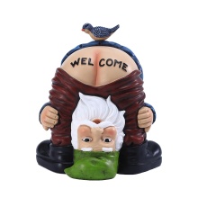 7-inch Gnome Handstand Welcome Statue: A Resin Sculpture, Decorative Figurine, and Garden Gift