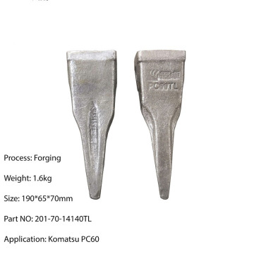 Geschmiedeter Bagger, der Schaufelzähne für Felsen gräbt