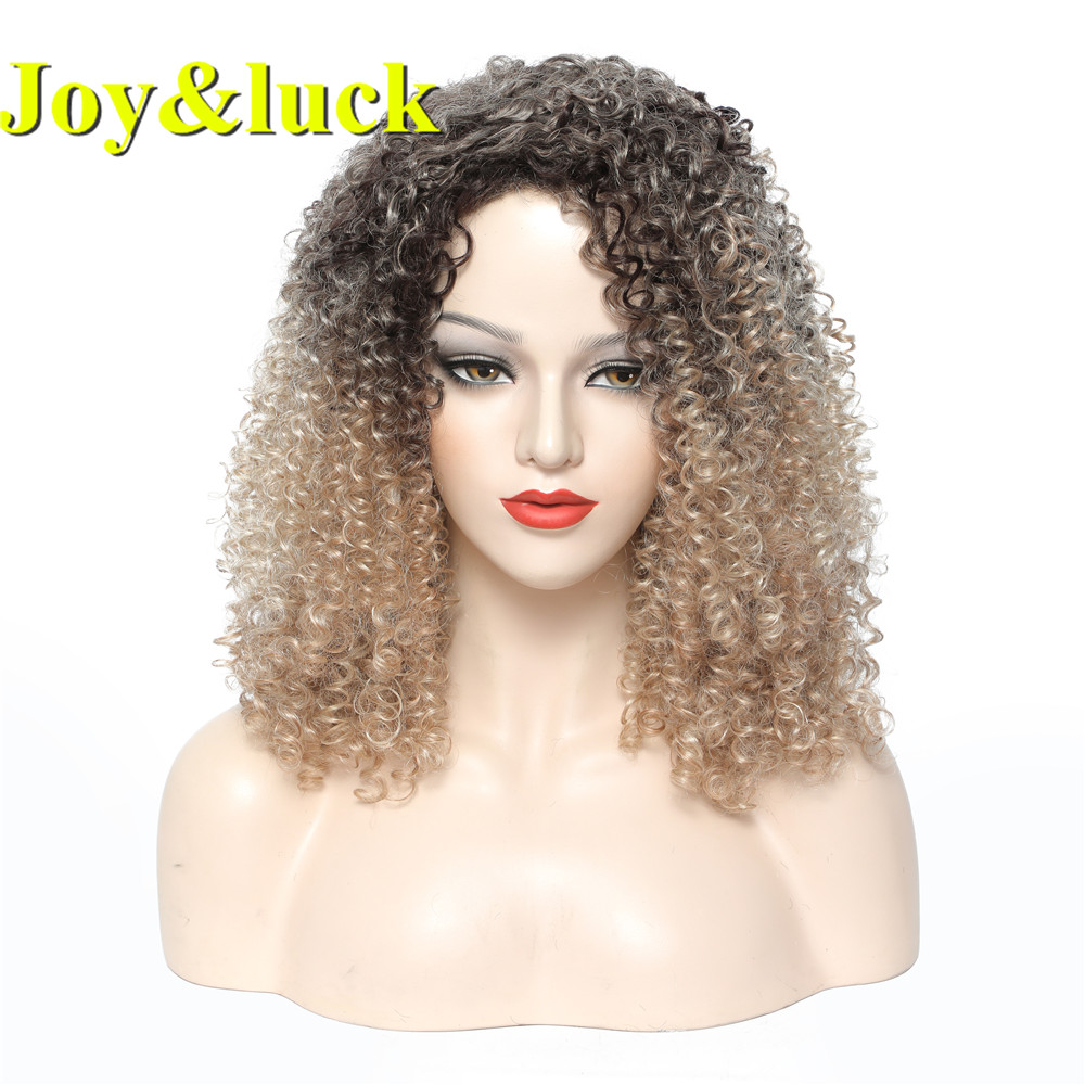 Ladies Hair For Women Wholesale Wig With Bangs Free Part Adjustable Band Black Color Afro Kinky Curly Short Synthetic Hair Wig