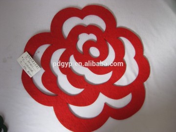 rose pattern teacup mat colorful mat hotel dinning mat made in China