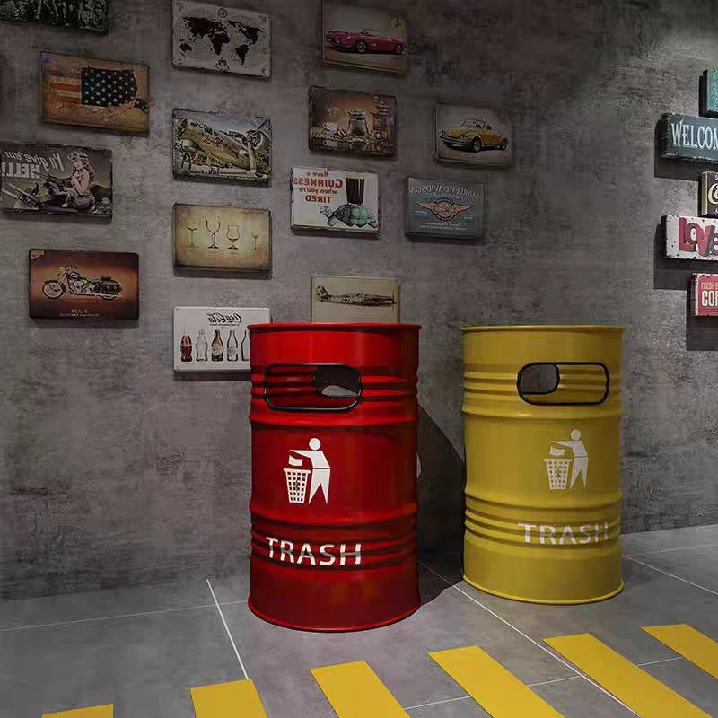 Personalized Metal Waste Bin for Public Spaces
