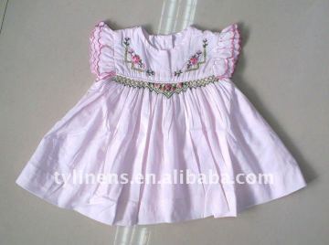 Cotton hand smocked & embroidery dress