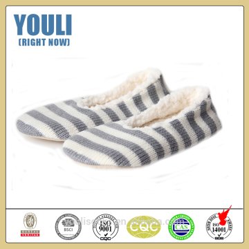 High quality women knitted rubber sole bedroom winter slipper