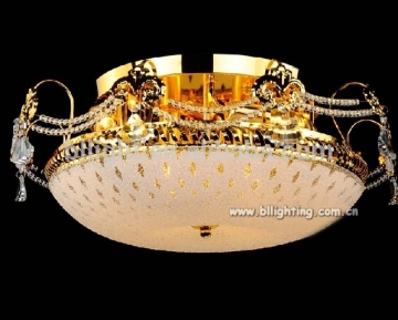 Round modern european 24k golden ceiling lights in Zhongshan