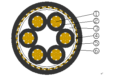 CU/PVC/PVC 600/1000 V 6×6.0 mm2