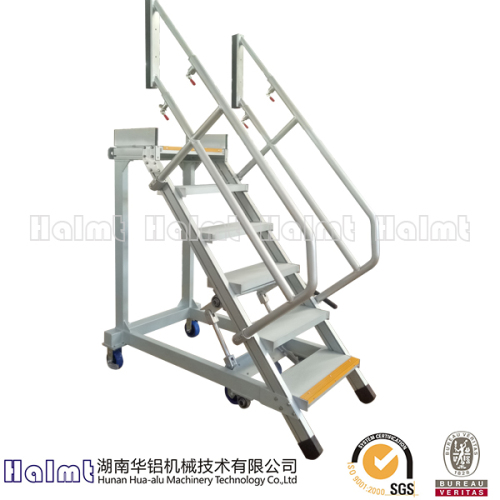 Moveable Aluminium Working Step Ladders with Extension Handrails