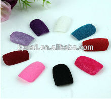 New design nail art flocking velvet false nail art tips
