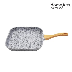 Square Aluminum Die-cast FryPan With Granite Coating