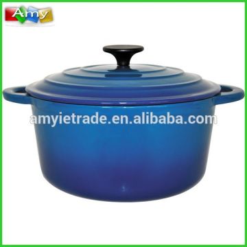 Blue Enamel Cast Iron Cookware Set, Enamel Cast Iron Casserole Set