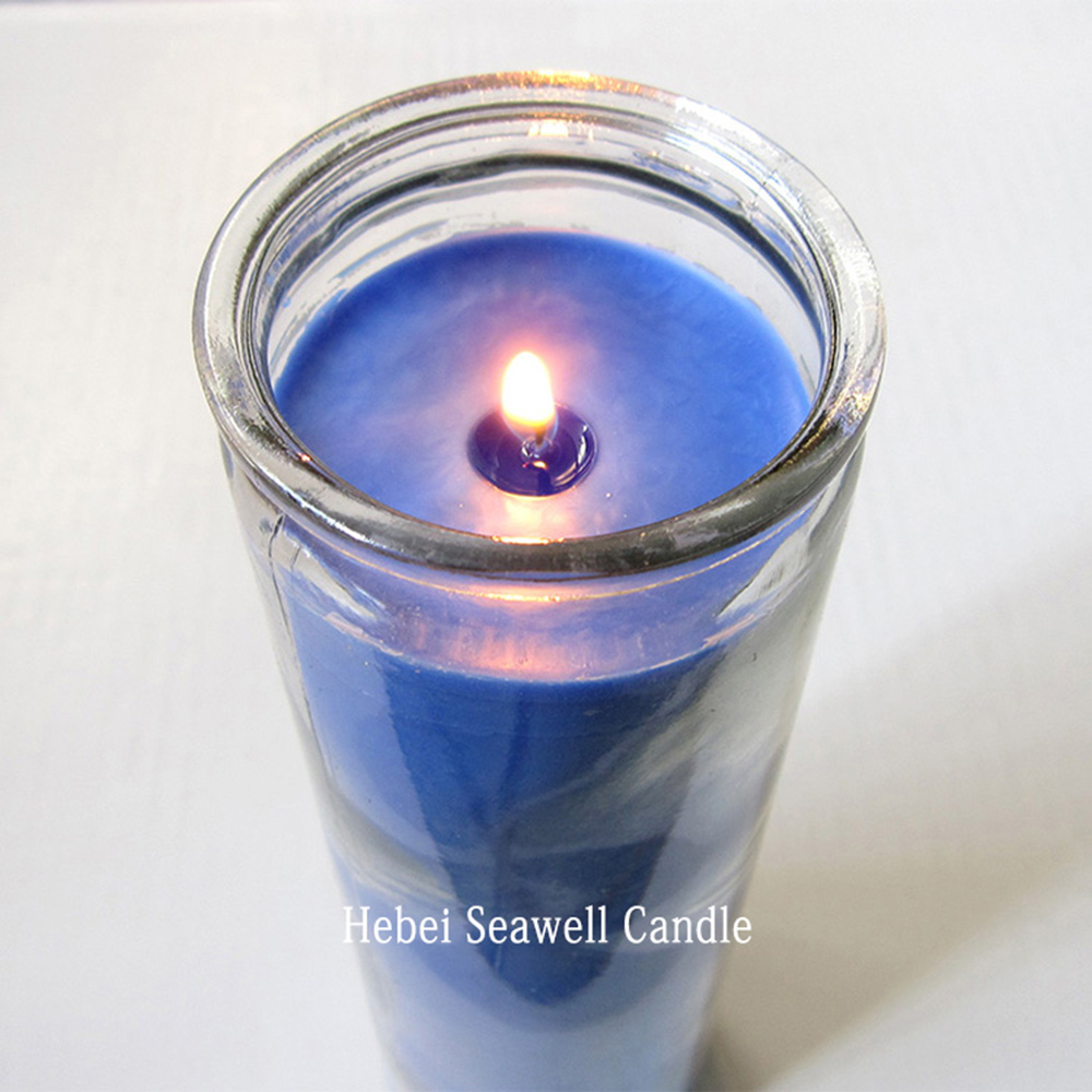 7 days glass jar candle burning