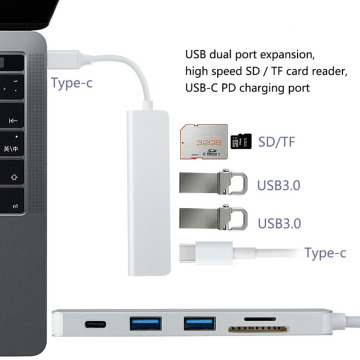 Adaptador Mulitiport USB C HUB con PD