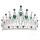 Alloy Big Stone Red Blue Green Pageant Crown