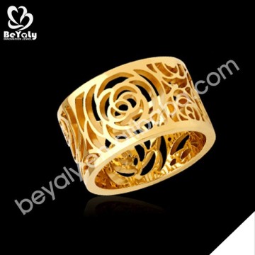 direct wholesale costume jewelry china hollow out gold ring