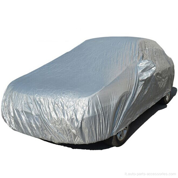 Prezzo a basso prezzo Protezione solare Coperchio auto rivestito in argento