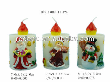 Church candle for christmas decoration