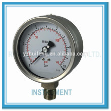 All Stainless Steel Hydraulic Pressure Gauge Instument