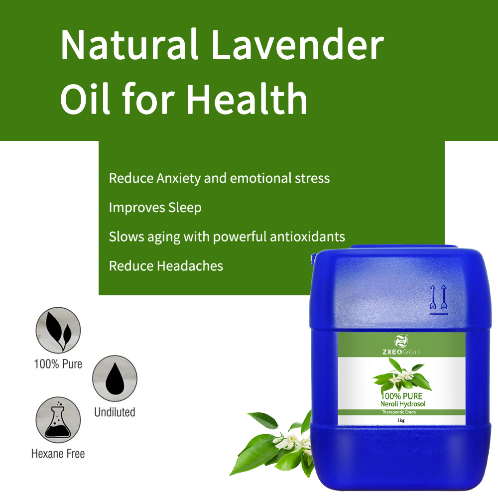 100% natural de óleo de hidrosol/ neroli fresco para a pele de espuma Neroli Spray Neroli