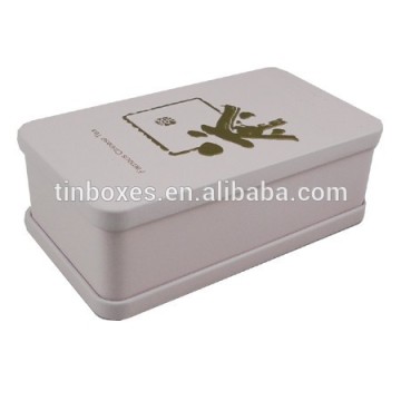 Chinese factory high-end customized fine rectangle tea tin box