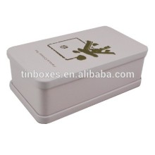 Chinese factory high-end customized fine rectangle tea tin box