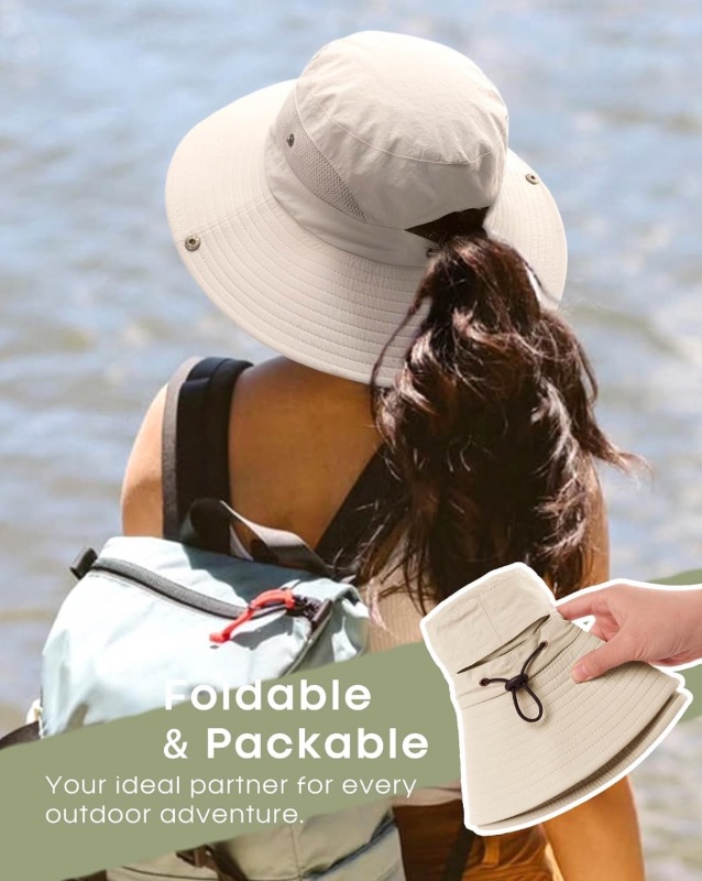 UPF 50+ Ponytail Sun Hat