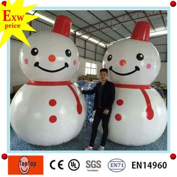 factory price big outdoor inflatable christmas santa and snowman on sale