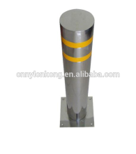 brush finish stainless steel road bollard road traffic safety bollard with reflective band