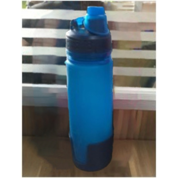 500mL Solid Color Blue Silicone Bottle