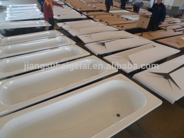 1.5mm thickness anti-slip enamelled steel bathtub with plastic legs