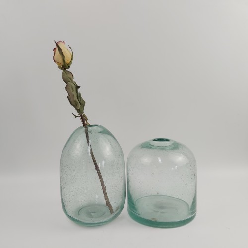 Light blue Glass vase For Home