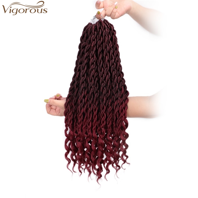 Vigorous High Temperature 14 Inch Crochet Hair Box Braids Curly Ends Ombre Synthetic Hair Extension For Black Women