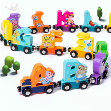 STEM Learning Train Set: Educational Alphabet Animals on Wooden Tracks for Children