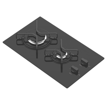 Ceramic Gas Hob 2 Burner Top