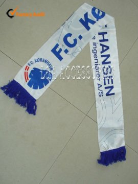 polyester fan soccer scarf with letters