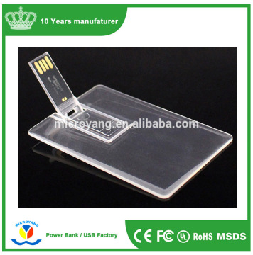 full color imprint logo transparent usb flash dirve credit card shape usb flash memory