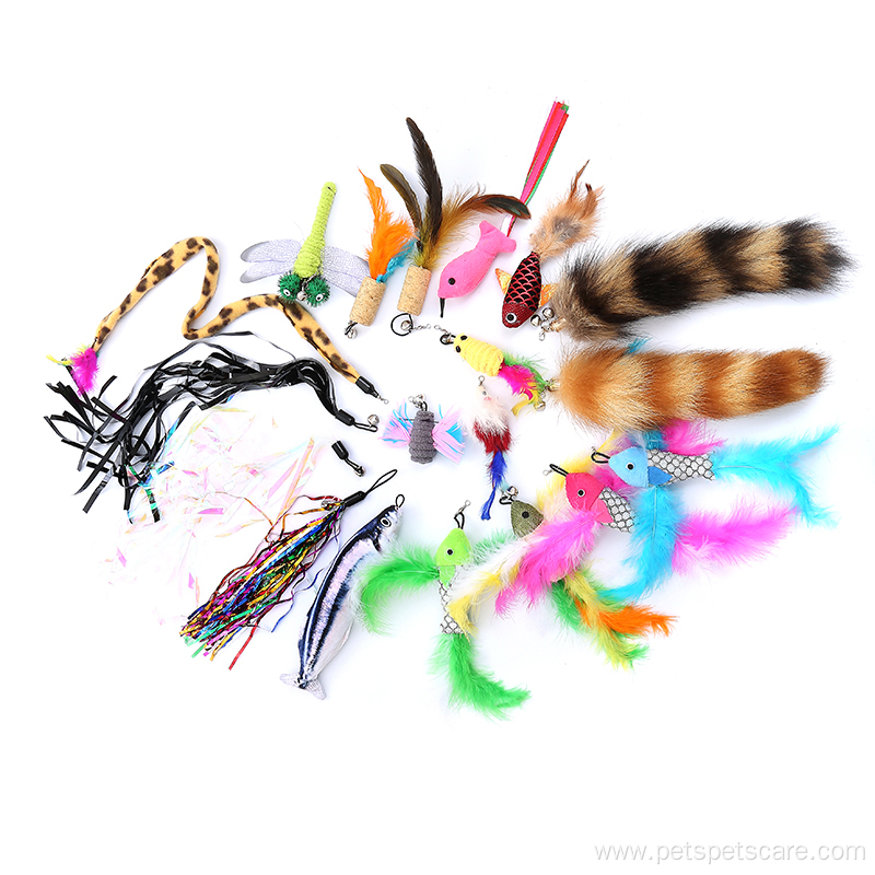 Cat Teaser Toys Replaced Funny Feather Cat Toy