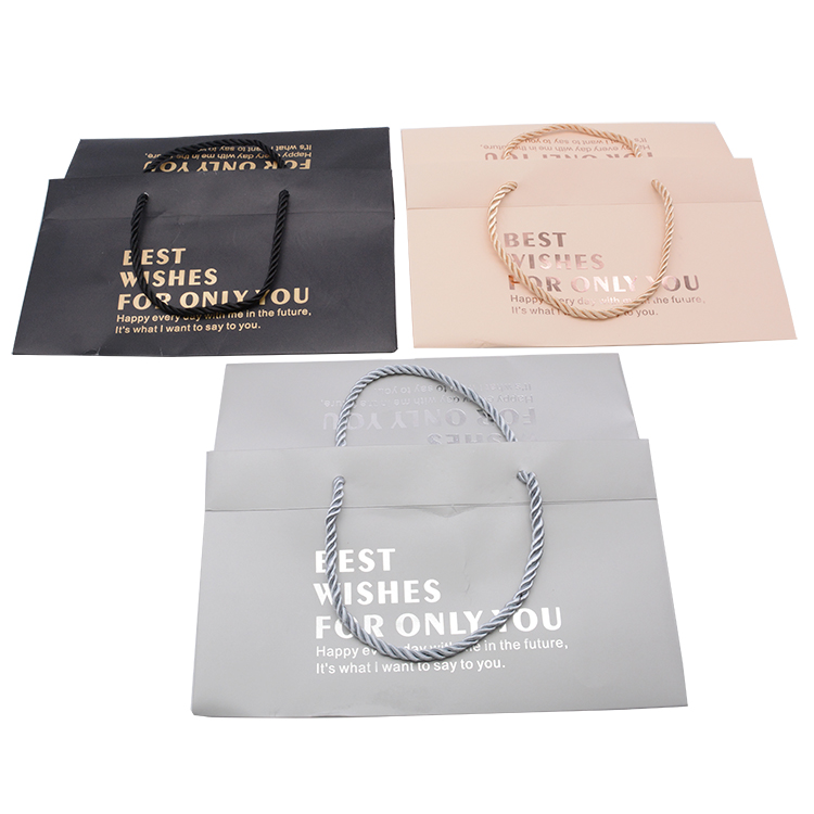 Various Custom logo Printed Luxury Promotional shopping Plus Size Large paper bag with Nylon rope handle