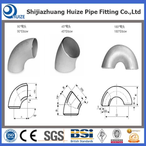 Kolano 45 stopni LR ASME B16.9