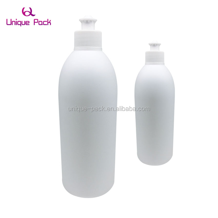 biodegradable containers 500ml HDPE push pull on flip top HDPE bottle