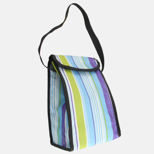 Stripe Printing Thermal Insulated Lunch Box Tote Cooler