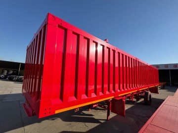 Heavy - Duty Red Dump Semi - Trailer