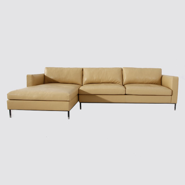 Italijanska smeđa anilinska koža Larson sofa