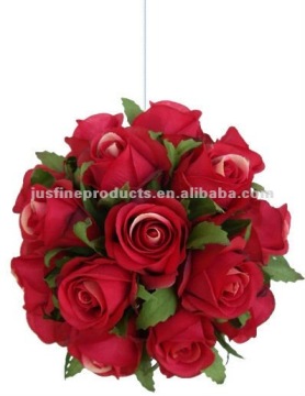 6" Wedding Rose Ball, Wedding Flower Ball, Wedding Rose Hanging Ball