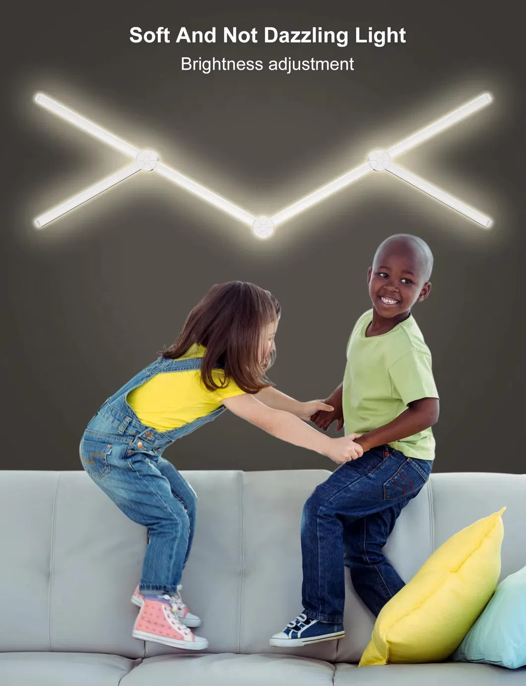 Smart RGB Segmented Wall Lamp for Gaming and Home Decor