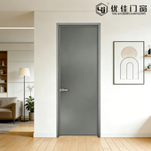 Single Panel Grey Fine Sand Glass Swing Door