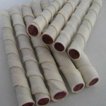 Bleached Rawhide Twist with Chicken