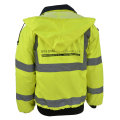 Impermeable invierno verde fluorescente para hombres