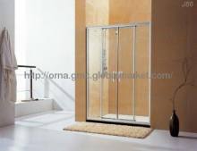Double sliding framing shower door