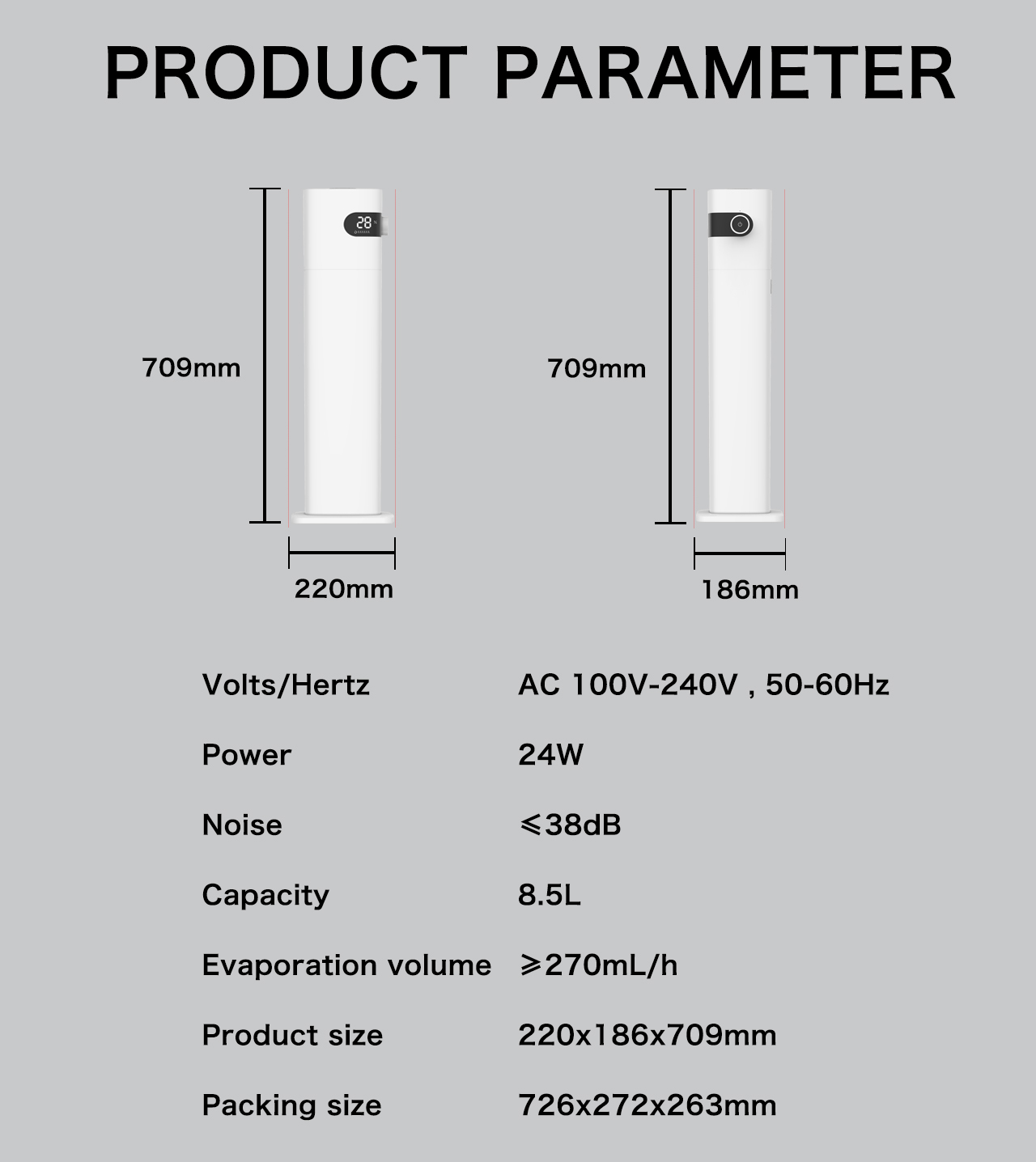 HTJ-2501C humidifier specification HTJ-2501C humidifier specification