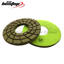 7 Inch Floor Polish Pad for Diamond Concrete, Terrazzo, and Marble - Resin Abrasive Pad